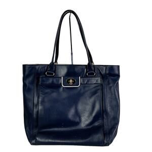 Kate Spade Hampton Road Davis Tote Bag Purse Blue Leather Turnlock